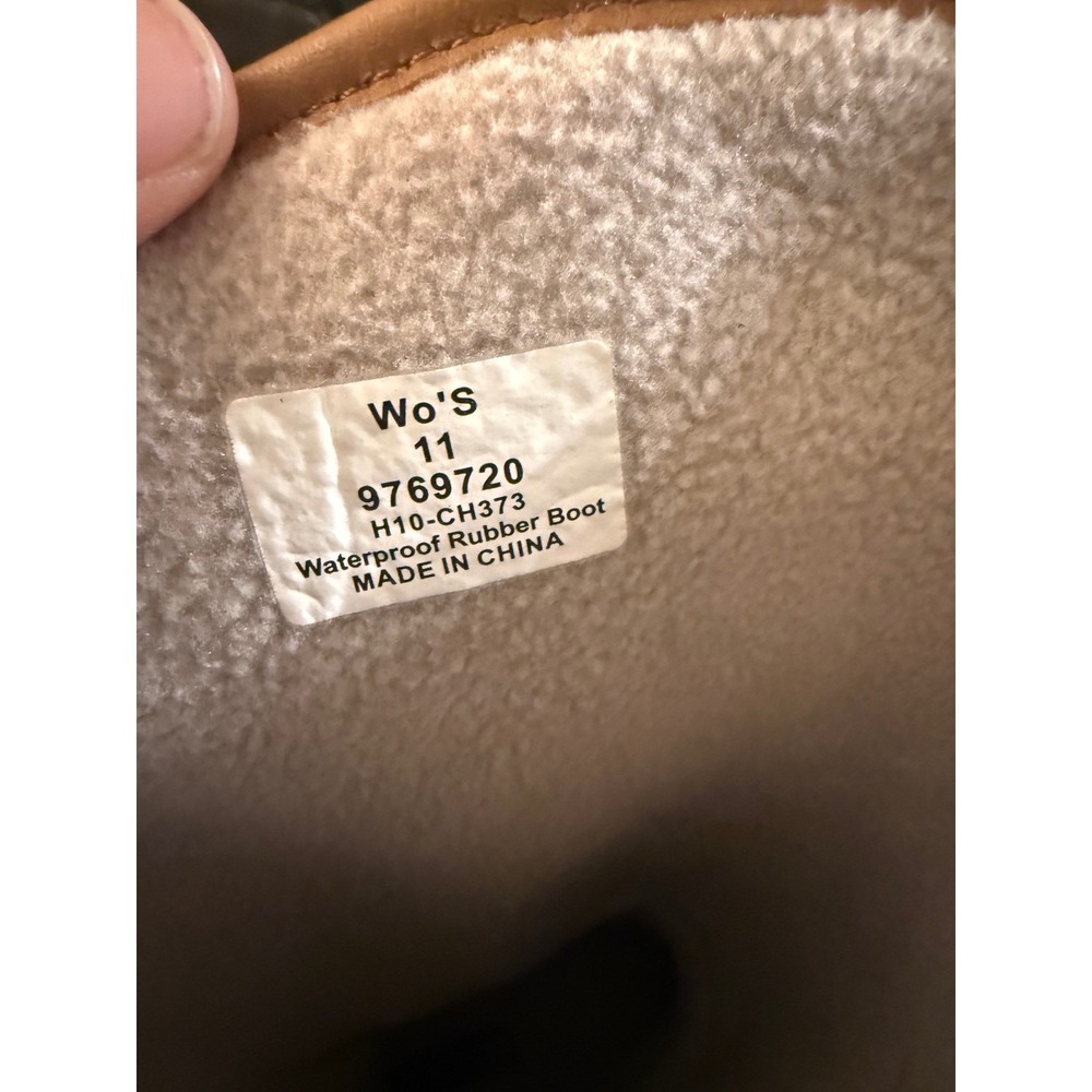 Sperry Top Sider Women's Waterproof Rubber Quilted Tall Boots Olive Green Sz 11 - Picture 7 of 12